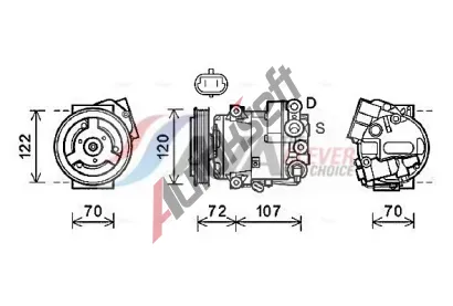 AVA QUALITY COOLING Kompresor klimatizace ** CLEVER FIT ** AVA OLAK595, OLAK595