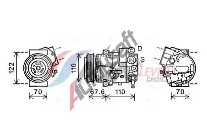AVA QUALITY COOLING Kompresor klimatizace ** CLEVER FIT ** AVA OLAK606, OLAK606