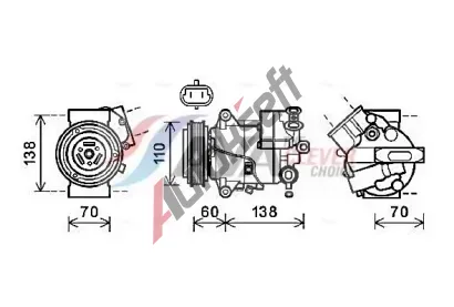 AVA QUALITY COOLING Kompresor klimatizace ** CLEVER FIT ** AVA OLAK607, OLAK607