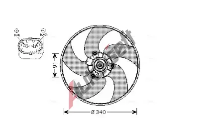 AVA QUALITY COOLING Vtrk chlazen motoru AVA PE7522, PE7522