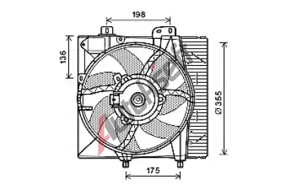AVA QUALITY COOLING Vtrk chlazen motoru AVA PE7550, PE7550