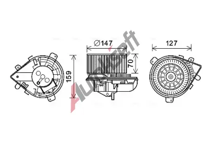 AVA QUALITY COOLING Vnitn ventiltor AVA PE8395, PE8395