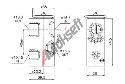 AVA QUALITY COOLING Expanzn ventil klimatizace AVA RT1683, RT1683