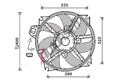 AVA QUALITY COOLING Vtrk chlazen motoru AVA RT7563, RT7563