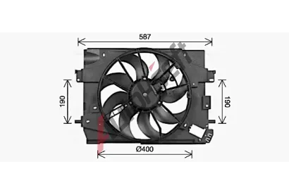 AVA QUALITY COOLING Vtrk chlazen motoru AVA RT7662, RT7662