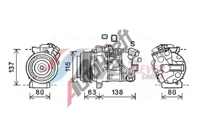 AVA QUALITY COOLING Kompresor klimatizace AVA RTK630, RTK630 AVA QUALITY COOLING Kompresor klimatizace AVA RTK630, RTK630