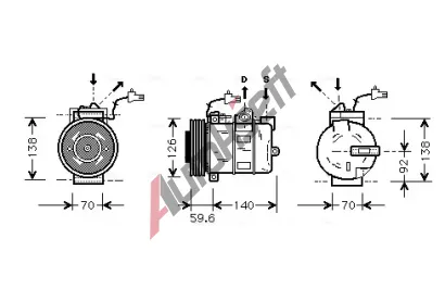 AVA QUALITY COOLING Kompresor klimatizace AVA SBAK054, SBAK054