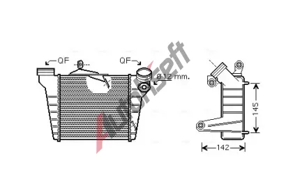AVA QUALITY COOLING Chladič vzduchu intercooler AVA STA4036, STA4036 AVA QUALITY COOLING Chladič vzduchu intercooler AVA STA4036, STA4036