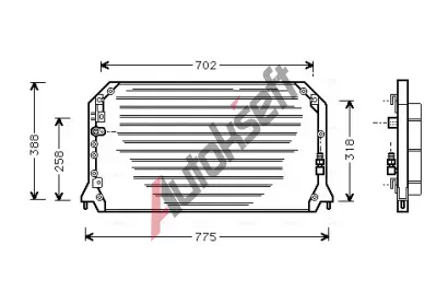 AVA QUALITY COOLING Kondenz�tor klimatizace AVA TO5254, TO5254
