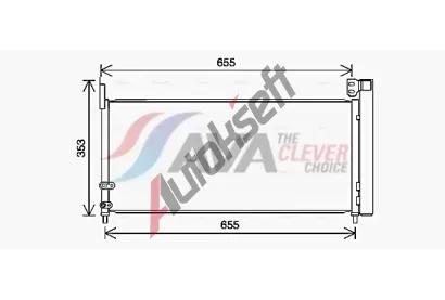 AVA QUALITY COOLING Kondenzátor klimatizace ** CLEVER FIT ** AVA TO5737D, TO5737D AVA QUALITY COOLING Kondenzátor klimatizace ** CLEVER FIT ** AVA TO5737D, TO5737D