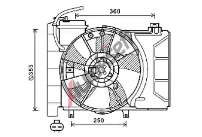 AVA QUALITY COOLING Vtrk chlazen motoru AVA TO7647, TO7647