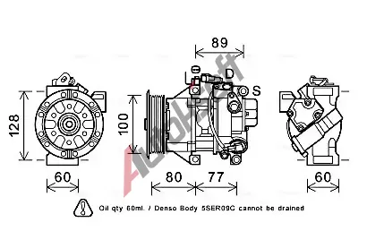 AVA QUALITY COOLING Kompresor klimatizace AVA TOAK618, TOAK618