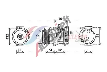 AVA QUALITY COOLING Kompresor klimatizace ** CLEVER FIT ** AVA TOAK628, TOAK628