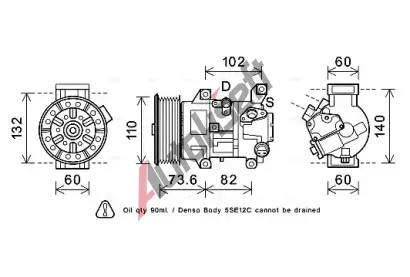 AVA QUALITY COOLING Kompresor klimatizace AVA TOAK683, TOAK683