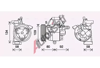 AVA QUALITY COOLING Kompresor klimatizace AVA TOAK734, TOAK734 AVA QUALITY COOLING Kompresor klimatizace AVA TOAK734, TOAK734