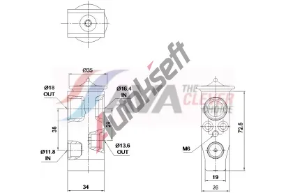 AVA QUALITY COOLING Expanzní ventil klimatizace AVA VN1459, VN1459 AVA QUALITY COOLING Expanzní ventil klimatizace AVA VN1459, VN1459