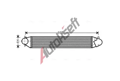 AVA QUALITY COOLING Chladi vzduchu intercooler AVA VN4248, VN4248