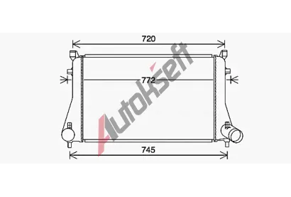 AVA QUALITY COOLING Chladi vzduchu intercooler AVA VN4403, VN4403
