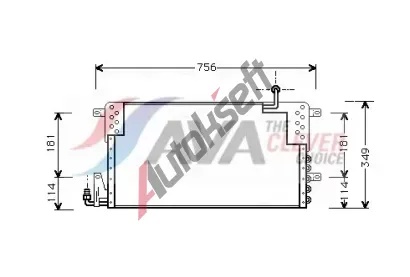 AVA QUALITY COOLING Kondenzátor klimatizace AVA VN5161, VN5161 AVA QUALITY COOLING Kondenzátor klimatizace AVA VN5161, VN5161