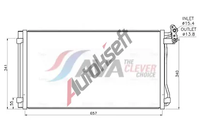 AVA QUALITY COOLING Kondenzátor klimatizace ** CLEVER FIT ** AVA VN5440D, VN5440D AVA QUALITY COOLING Kondenzátor klimatizace ** CLEVER FIT ** AVA VN5440D, VN5440D