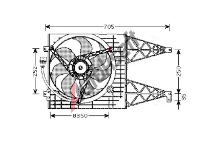 AVA QUALITY COOLING Vtrk chlazen motoru AVA VN7507, VN7507