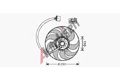 AVA QUALITY COOLING Vtrk chlazen motoru AVA VN7522, VN7522