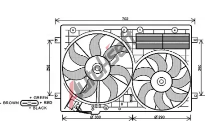 AVA QUALITY COOLING Vtrk chlazen motoru AVA VN7529, VN7529