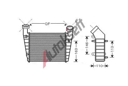 AVA QUALITY COOLING Chladi vzduchu intercooler AVA VNA4238, VNA4238