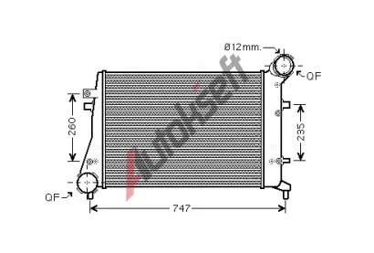 AVA QUALITY COOLING Chladi vzduchu intercooler AVA VNA4268, VNA4268