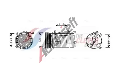 AVA QUALITY COOLING Kompresor klimatizace ** CLEVER FIT ** AVA VNAK172, VNAK172 AVA QUALITY COOLING Kompresor klimatizace ** CLEVER FIT ** AVA VNAK172, VNAK172