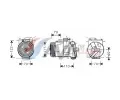 Kompresor klimatizace&nbsp;AVA QUALITY COOLING&nbsp;&dash;&nbsp;AVA VNAK240