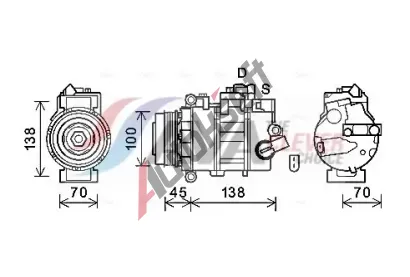 AVA QUALITY COOLING Kompresor klimatizace ** CLEVER FIT ** AVA VNAK384, VNAK384 AVA QUALITY COOLING Kompresor klimatizace ** CLEVER FIT ** AVA VNAK384, VNAK384