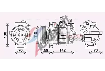 AVA QUALITY COOLING Kompresor klimatizace ** CLEVER FIT ** AVA VNAK401, VNAK401 AVA QUALITY COOLING Kompresor klimatizace ** CLEVER FIT ** AVA VNAK401, VNAK401