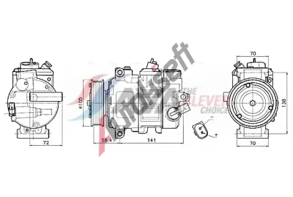 AVA QUALITY COOLING Kompresor klimatizace ** CLEVER FIT ** AVA VNAK447, VNAK447