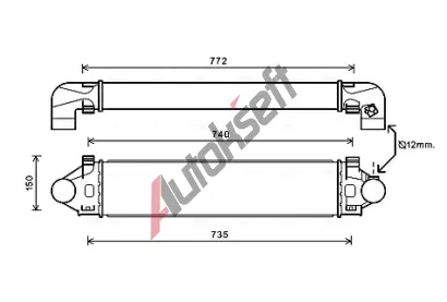 AVA QUALITY COOLING Chladi vzduchu intercooler AVA VO4190, VO4190