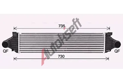 AVA QUALITY COOLING Chladi vzduchu intercooler AVA VO4297, VO4297