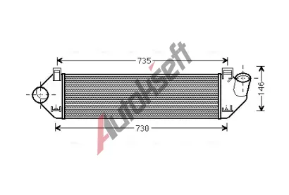 AVA QUALITY COOLING Chladič vzduchu intercooler AVA VOA4134, VOA4134 AVA QUALITY COOLING Chladič vzduchu intercooler AVA VOA4134, VOA4134