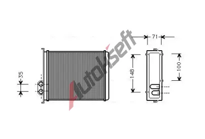 AVA QUALITY COOLING Výměník tepla vnitřního vytápění AVA VOA6085, VOA6085 AVA QUALITY COOLING Výměník tepla vnitřního vytápění AVA VOA6085, VOA6085