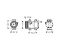 Kompresor klimatizace AVA QUALITY COOLING ‐ AVA VOAK121