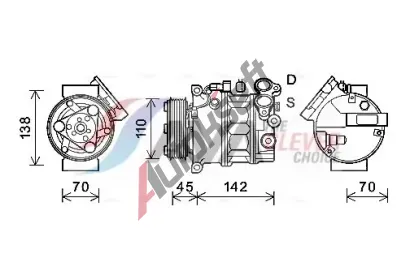 AVA QUALITY COOLING Kompresor klimatizace ** CLEVER FIT ** AVA VOAK192, VOAK192 AVA QUALITY COOLING Kompresor klimatizace ** CLEVER FIT ** AVA VOAK192, VOAK192