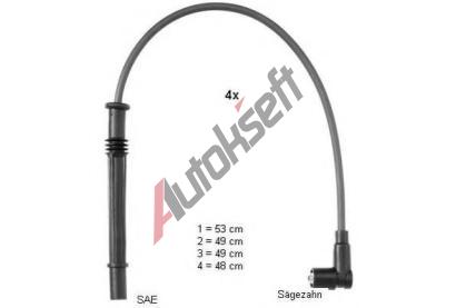 BERU Sada kabel pro zapalovn BE 0300891604, BE ZEF1604