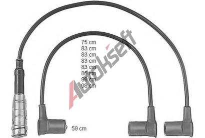 BERU Sada kabel pro zapalovn BE 0300890566, BE ZEF566