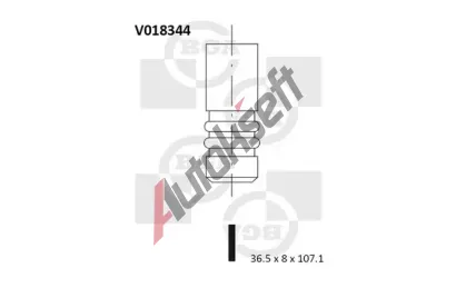 BGA Sací ventil BGA V018344, V018344 BGA Sací ventil BGA V018344, V018344