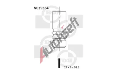 BGA Výfukový ventil BGA V029354, V029354 BGA Výfukový ventil BGA V029354, V029354