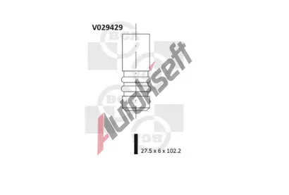 BGA Výfukový ventil BGA V029429, V029429 BGA Výfukový ventil BGA V029429, V029429