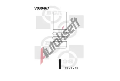 BGA Výfukový ventil BGA V039467, V039467 BGA Výfukový ventil BGA V039467, V039467
