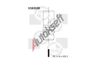 BGA Sací ventil BGA V163100, V163100 BGA Sací ventil BGA V163100, V163100
