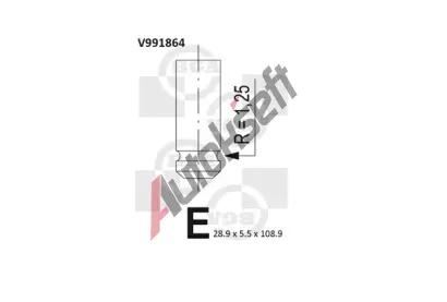BGA Výfukový ventil BGA V991864, V991864 BGA Výfukový ventil BGA V991864, V991864