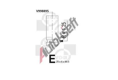 BGA Výfukový ventil BGA V998895, V998895 BGA Výfukový ventil BGA V998895, V998895