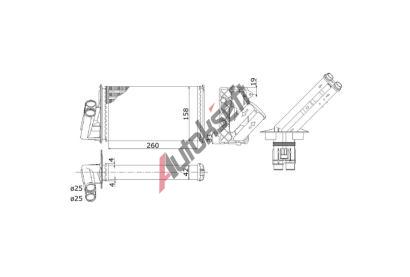 BEHR THERMOT-TRONIK chladič topení model BEHR 36.16.591, 260-150-42mm BEHR THERMOT-TRONIK chladič topení model BEHR 36.16.591, 260-150-42mm